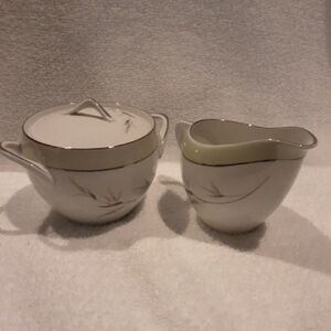 Vintage Sango Breeze Creamer And Sugar Bowl Set